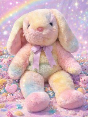 🌈 Rare Vintage 1999 Ty Beanie Buddy "Hippie" Bunny 🌈